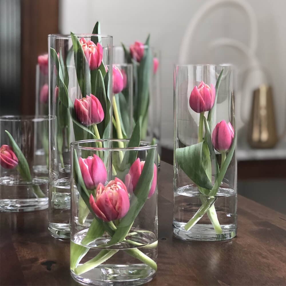 tulips on table