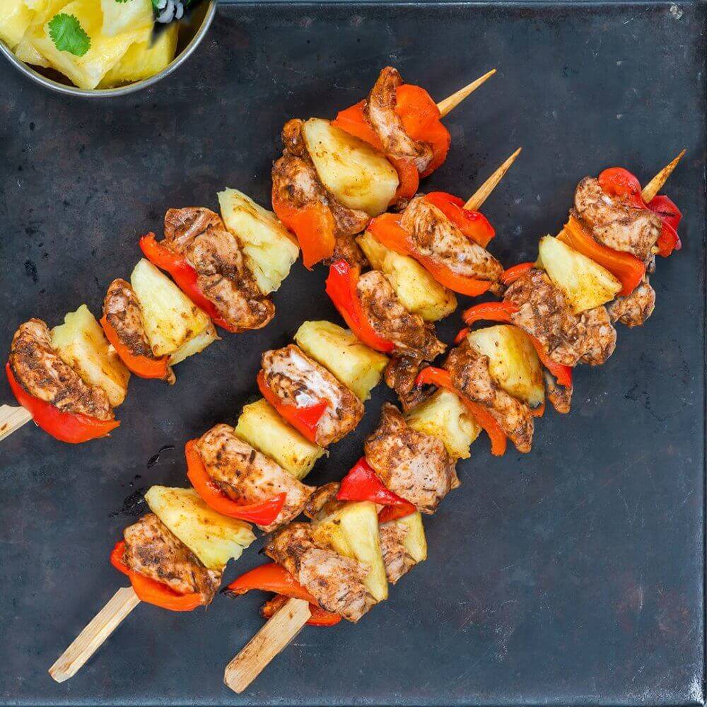 Kon Tiki Chicken Skewers